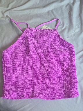 Nwt Smocked Halter Cami Tank Top